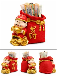 财神福袋笔筒