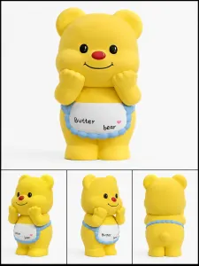 黄油小熊抱手