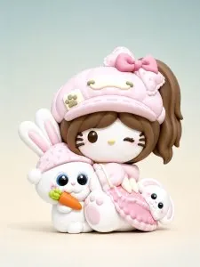 兔耳猫咪与兔